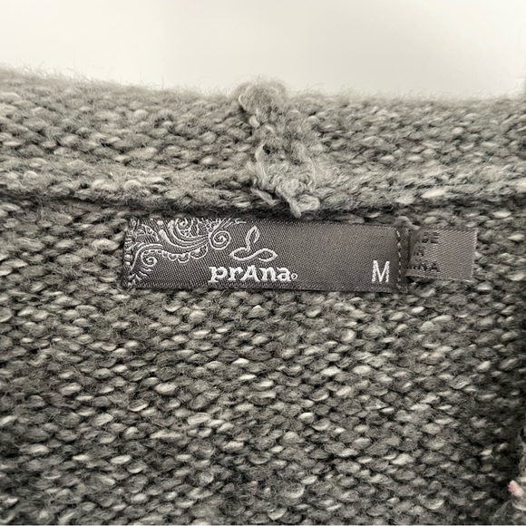 PrAna Longline Knit Hooded Gray Cardigan Size M - Picture 7 of 7